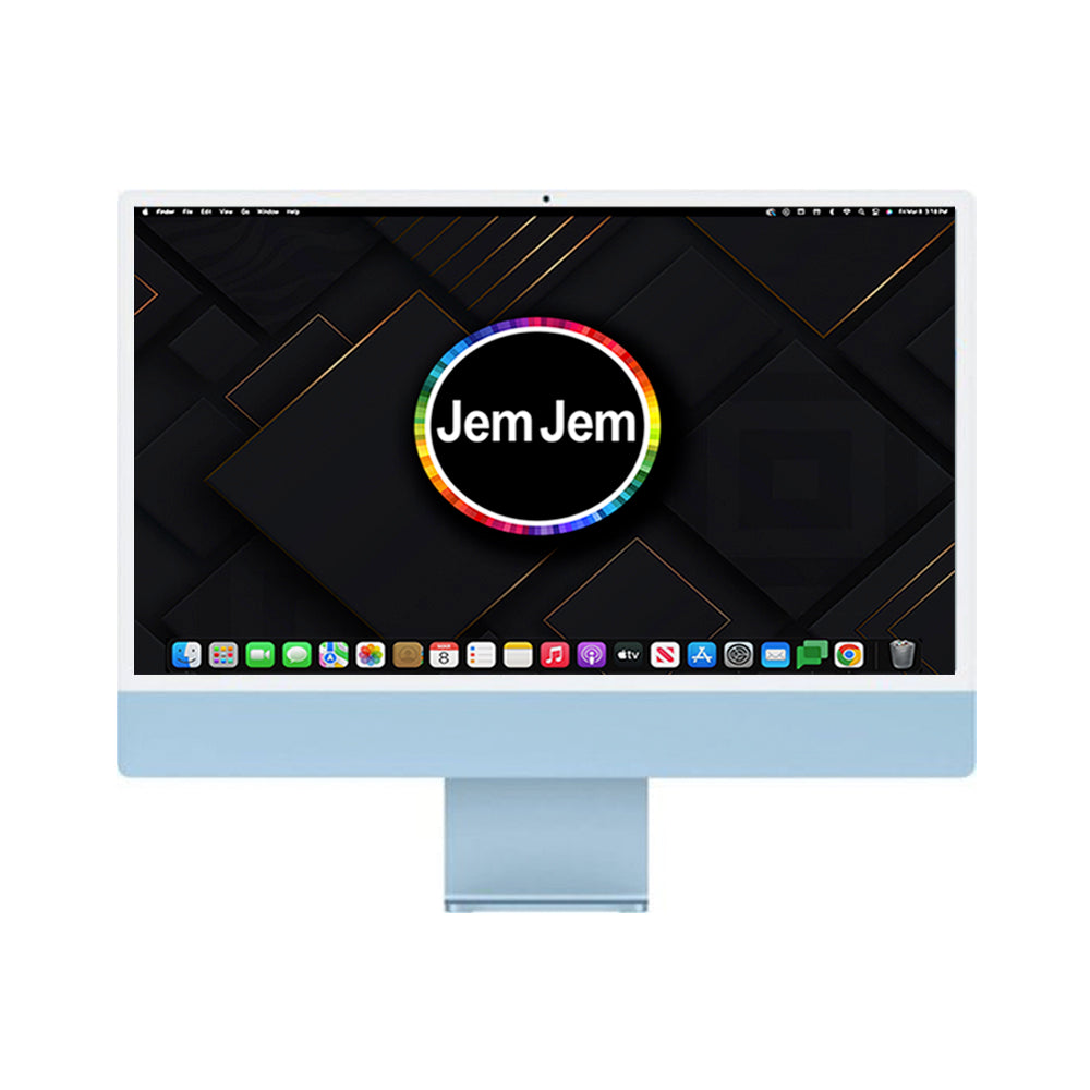 Apple iMac 24" Retina 4.5K display (2021) -  Apple M1 -  8GB,  256GB SSD -  Blue MJV93LL/A